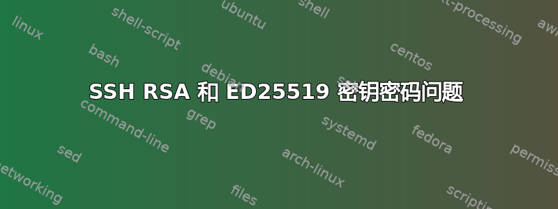 SSH RSA 和 ED25519 密钥密码问题