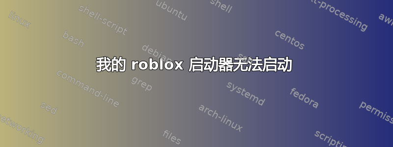 我的 roblox 启动器无法启动