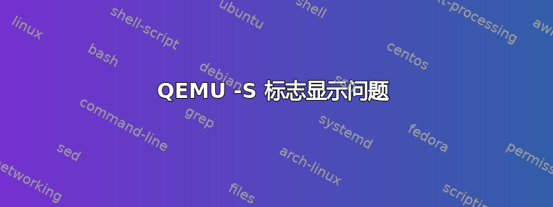 QEMU -S 标志显示问题