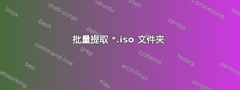 批量提取 *.iso 文件夹