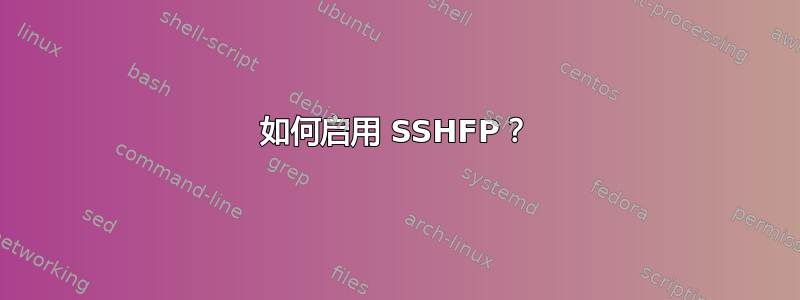 如何启用 SSHFP？