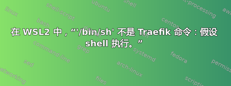 在 WSL2 中，“'/bin/sh' 不是 Traefik 命令：假设 shell 执行。”