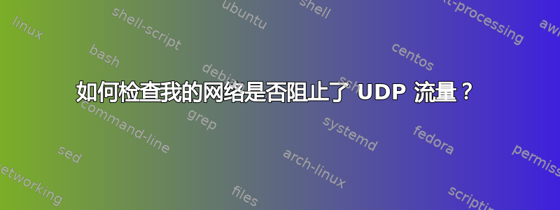 如何检查我的网络是否阻止了 UDP 流量？