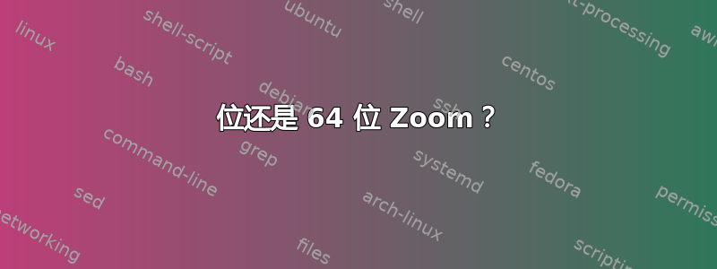 32 位还是 64 位 Zoom？