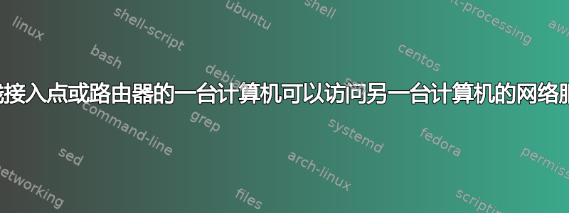 连接到无线接入点或路由器的一台计算机可以访问另一台计算机的网络服务器吗？