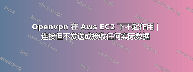 Openvpn 在 Aws EC2 下不起作用 | 连接但不发送或接收任何实际数据