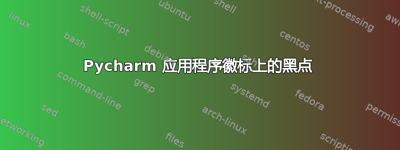 Pycharm 应用程序徽标上的黑点