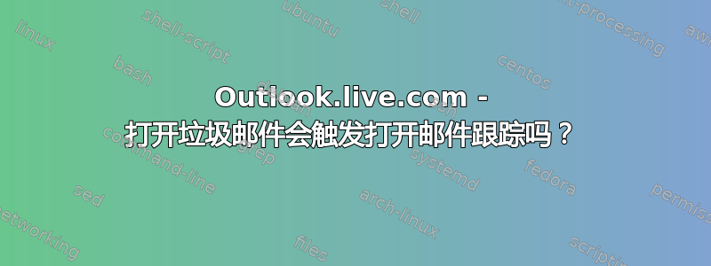 Outlook.live.com - 打开垃圾邮件会触发打开邮件跟踪吗？