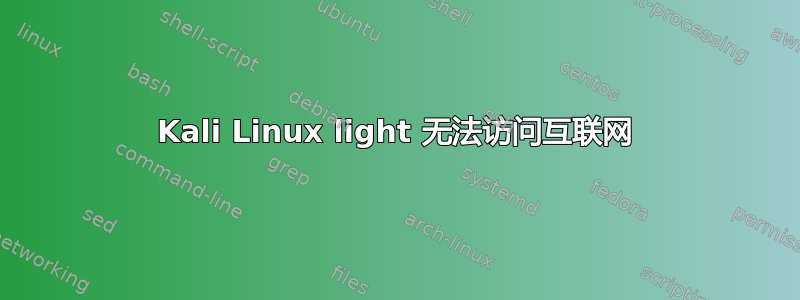 Kali Linux light 无法访问互联网