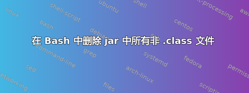 在 Bash 中删除 jar 中所有非 .class 文件