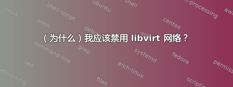 （为什么）我应该禁用 libvirt 网络？