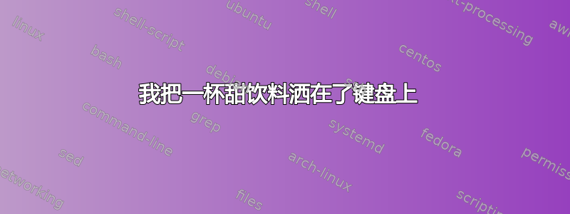 我把一杯甜饮料洒在了键盘上 