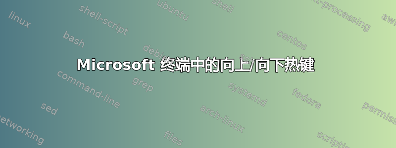 Microsoft 终端中的向上/向下热键