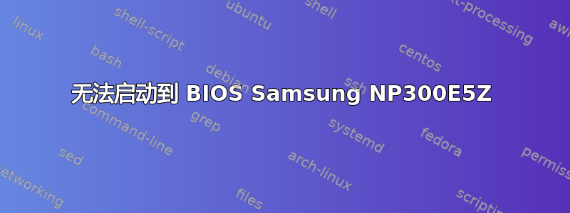 无法启动到 BIOS Samsung NP300E5Z