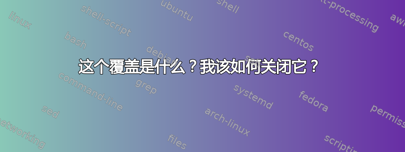 这个覆盖是什么？我该如何关闭它？