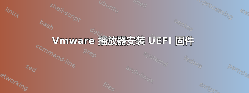 Vmware 播放器安装 UEFI 固件