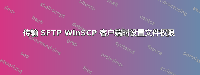 传输 SFTP WinSCP 客户端时设置文件权限