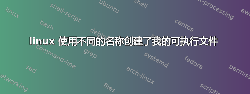 linux 使用不同的名称创建了我的可执行文件