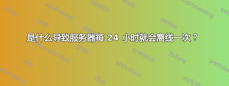 是什么导致服务器每 24 小时就会离线一次？