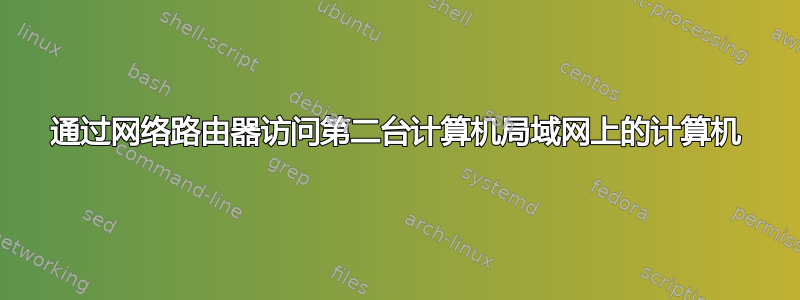 通过网络路由器访问第二台计算机局域网上的计算机