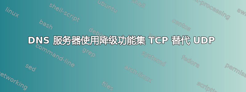 DNS 服务器使用降级功能集 TCP 替代 UDP