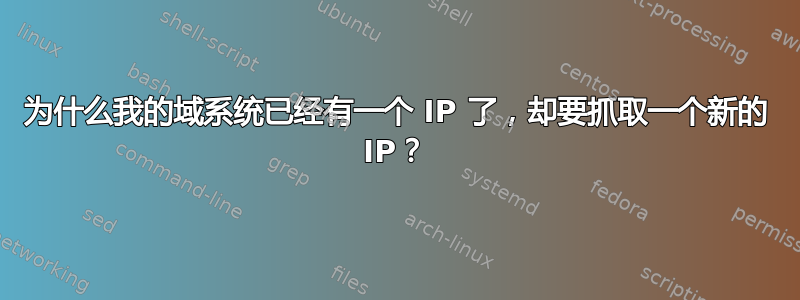 为什么我的域系统已经有一个 IP 了，却要抓取一个新的 IP？