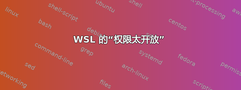 WSL 的“权限太开放”