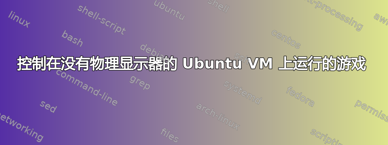 控制在没有物理显示器的 Ubuntu VM 上运行的游戏