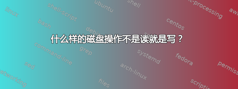 什么样的磁盘操作不是读就是写？