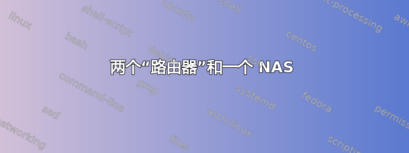 两个“路由器”和一个 NAS