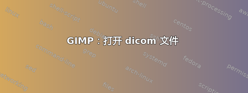 GIMP：打开 dicom 文件