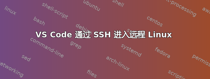 VS Code 通过 SSH 进入远程 Linux