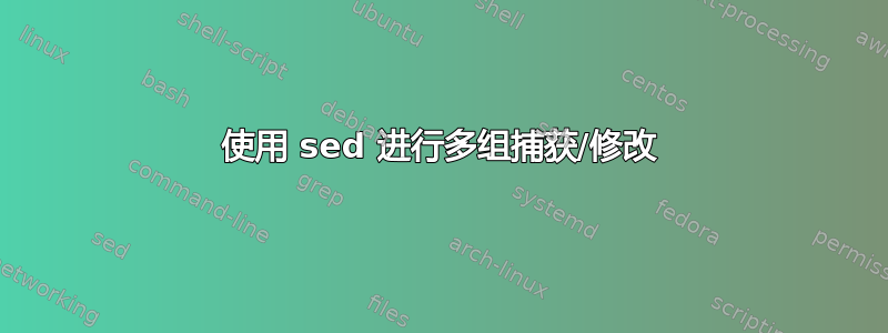 使用 sed 进行多组捕获/修改