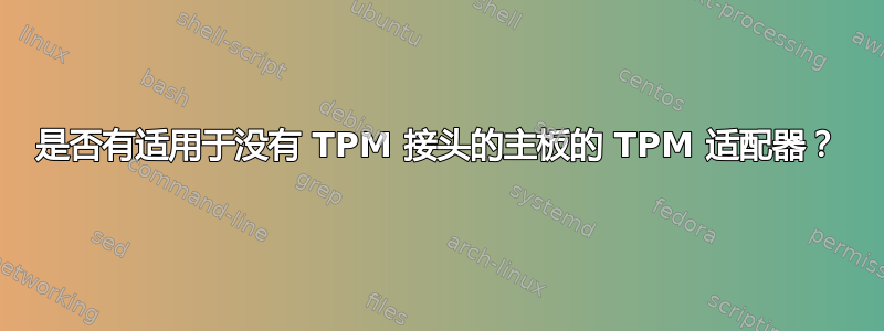 是否有适用于没有 TPM 接头的主板的 TPM 适配器？