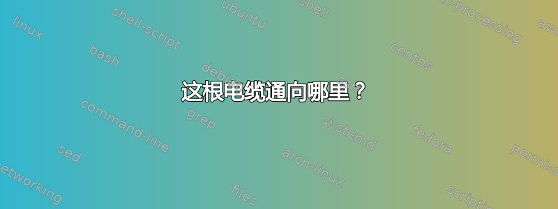 这根电缆通向哪里？