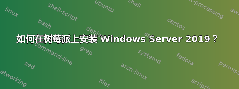 如何在树莓派上安装 Windows Server 2019？