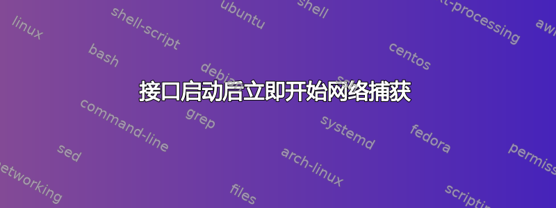 接口启动后立即开始网络捕获