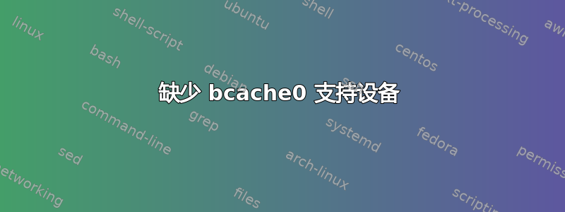 缺少 bcache0 支持设备