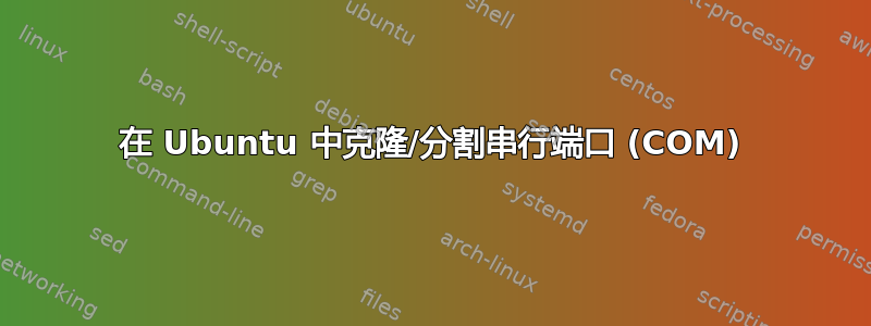 在 Ubuntu 中克隆/分割串行端口 (COM)