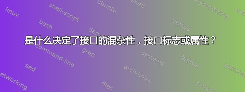 是什么决定了接口的混杂性，接口标志或属性？