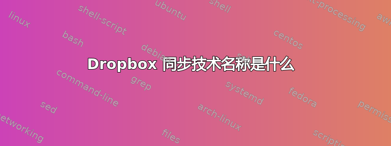 Dropbox 同步技术名称是什么 