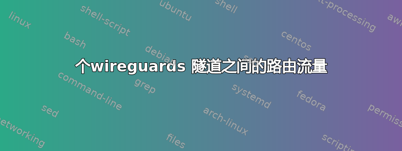 2 个wireguards 隧道之间的路由流量