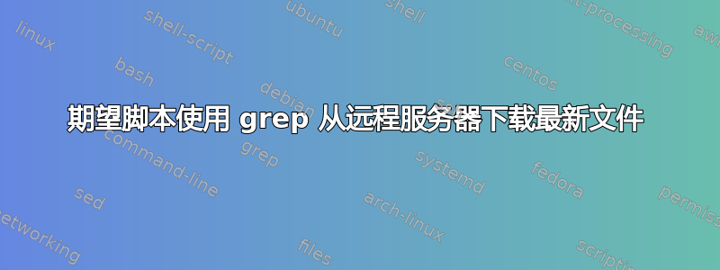 期望脚本使用 grep 从远程服务器下载最新文件