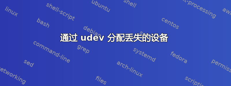 通过 udev 分配丢失的设备