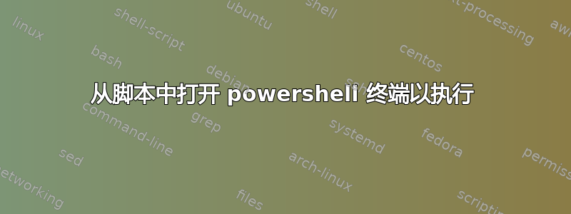 从脚本中打开 powershell 终端以执行