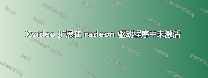 Xvideo 扩展在 radeon 驱动程序中未激活