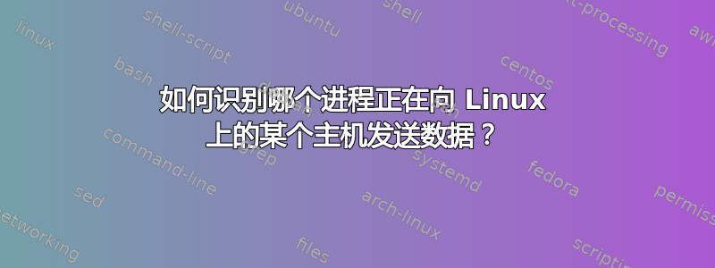 如何识别哪个进程正在向 Linux 上的某个主机发送数据？