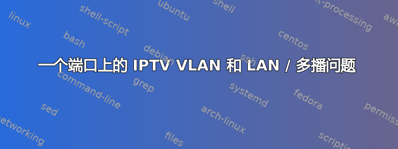 一个端口上的 IPTV VLAN 和 LAN / 多播问题