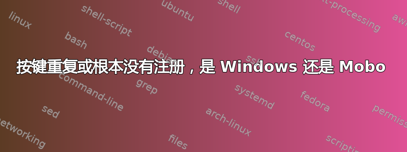 按键重复或根本没有注册，是 Windows 还是 Mobo