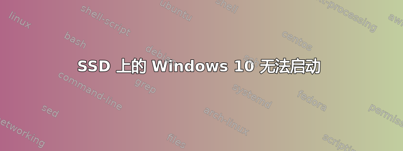 SSD 上的 Windows 10 无法启动